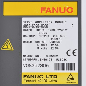Fanuc A06B-6096-H206 Fanuc servo kuchaytirgich modulini boshqaradi