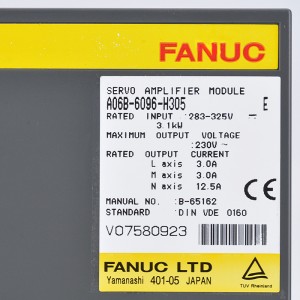 Hoʻokuʻu ʻia ʻo Fanuc A06B-6096-H305 Fanuc servo amplifier moudle