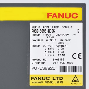 Fanuc ڈرائیوز A06B-6096-H306 Fanuc سرو ایمپلیفائر موڈل