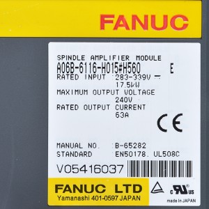 Fanuc drives A06B-6116-H015#H560 Módulo amplificador de husillo Fanuc