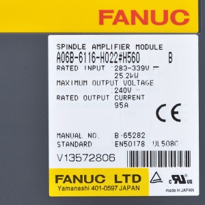 I-Fanuc iqhuba i-A06B-6116-H022#H560 Imodyuli ye-Fanuc spindle amplifier