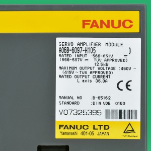 Fanuc veturas A06B-6097-H105 Fanuc servo-amplifilo A06B-6097-H104