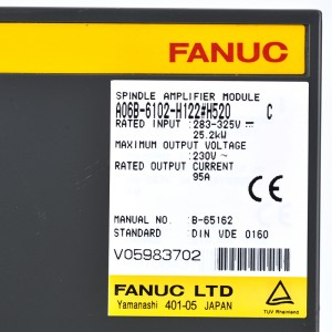 Fanuc ڈرائیوز A06B-6102-H122#H520 Fanuc سپنڈل ایمپلیفائر موڈل A06B-6102-H122