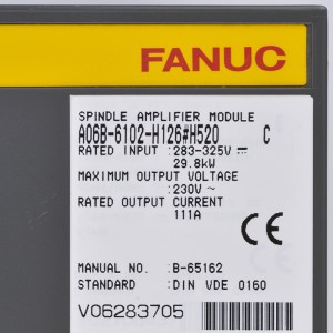 محركات Fanuc A06B-6102-H126 # H520 مضخم المغزل Fanuc Moudle A06B-6102-H126