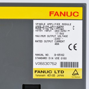 Fanuc დისკები A06B-6102-H211#H520 Fanuc spindle გამაძლიერებელი მოდლი A06B-6102-H155#H520