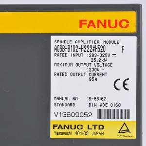 Fanuc aandrijvingen A06B-6102-H222#H520 Fanuc spindelversterker moudle A06B-6102-H222