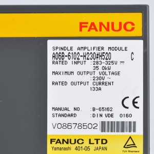 Fanuc သည် A06B-6102-H230#H520 Fanuc spindle amplifier module A06B-6102-H230