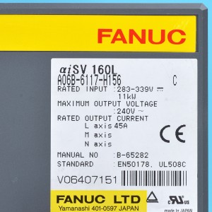 Fanuc A06B-6117-H156 Fanuc aisv160L ni boshqaradi