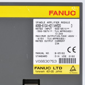 Fanuc ڈرائیوز A06B-6104-H211#H520 Fanuc سپنڈل ایمپلیفائر موڈل A06B-6104-H211#H111 H115 H145 H175