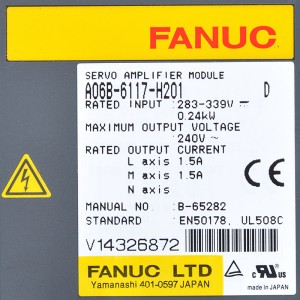 Fanuc-ek A06B-6117-H201 Fanuc serbo-anplifikadorearen modulua gidatzen du
