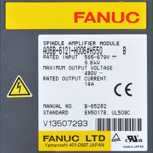 Pohony Fanuc A06B-6121-H006#H550 Modul vřetenového zesilovače Fanuc