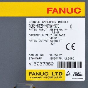 Fanuc kondui A06B-6121-H015#H570 Fanuc modil anplifikatè spindle