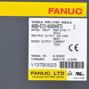 Hoʻokuʻu ʻia ʻo Fanuc A06B-6121-H045#H570 Fanuc spindle amplifier module