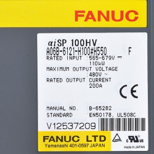 Fanuc drive A06B-6121-H100#H550 Fanuc aisp 100HV