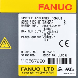 Fanuc 드라이브 A06B-6122-H006#H553 Fanuc 스핀들 증폭기 모듈