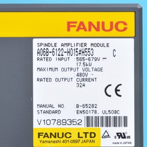 Fanuc дисктери A06B-6122-H015#H553 Fanuc шпинделдик күчөткүч модулу