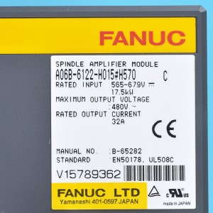 Fanuc ไดรฟ์ A06B-6122-H015#H570 Fanuc แกนเครื่องขยายเสียงโมดูล