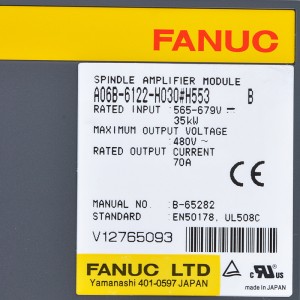 Hoʻokuʻu ʻia ʻo Fanuc A06B-6122-H030#H553 Fanuc spindle amplifier module