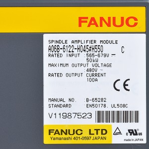 Fanuc ਡਰਾਈਵ A06B-6122-H045#H550 Fanuc ਸਪਿੰਡਲ ਐਂਪਲੀਫਾਇਰ ਮੋਡੀਊਲ
