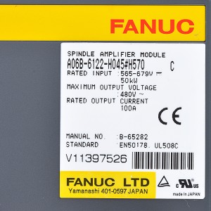 Pohony Fanuc A06B-6122-H045#H570 Modul vřetenového zesilovače Fanuc