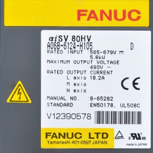 Fanuc ڈرائیوز A06B-6124-H105 Fanuc aisv 80HV