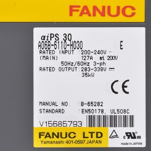 Pohony Fanuc A06B-6110-H030 Napájecí zdroj Fanuc αiPS 30