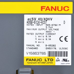 Fanuc သည် A06B-6124-H207 Fanuc aisv 40/40HV ဆာဗာကို မောင်းနှင်သည်