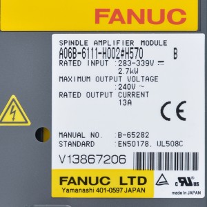 Прывады Fanuc A06B-6111-H002#H570 Модуль шпіндзельнага ўзмацняльніка Fanuc