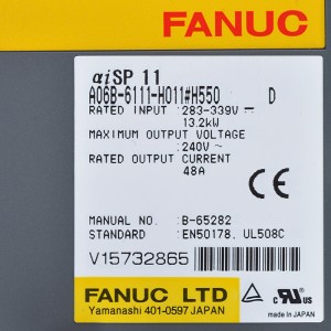 Ang Fanuc ay nag-drive ng A06B-6111-H011#H550 Fanuc αiSP 11 spindle amplifier moudle