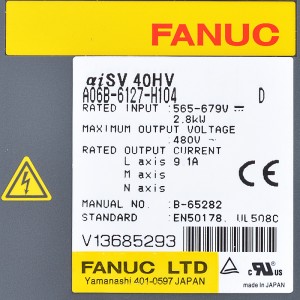 ഫാനുക് A06B-6127-H104 Fanuc aisv 40HV സെർവോ ഡ്രൈവ് ചെയ്യുന്നു