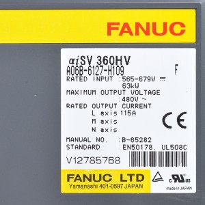 Fanuc ຂັບ A06B-6127-H109 Fanuc aisv 360HV servo