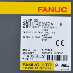 Fanuc 드라이브 A06B-6111-H030#H550#N Fanuc αiSP 30 스핀들 서보 앰프 moudle