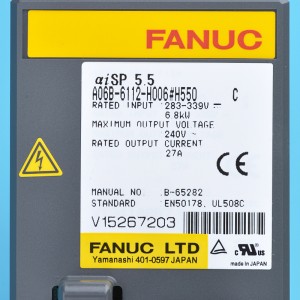 Fanuc သည် A06B-6112-H006#H550 C Fanuc aiSP 5.5 ဗိုင်းလိပ်တံ အသံချဲ့စက်ကို မောင်းနှင်သည်