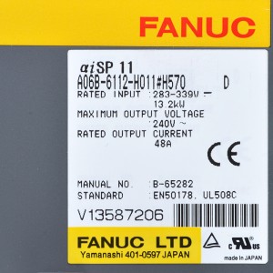Fanuc இயக்குகிறது A06B-6112-H011#H570 D Fanuc aiSP 11 சுழல் பெருக்கி