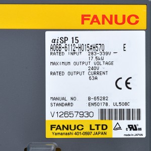 Fanuc drive A06B-6112-H015#H570 E Fanuc aiSP 15 spindle amplifier