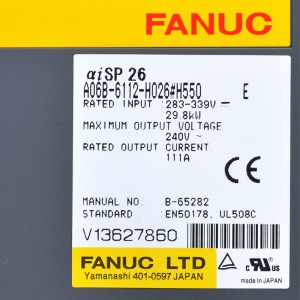 Fanuc driver A06B-6112-H026#H550 E Fanuc aiSP 26 spindelforsterker