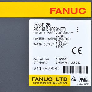 Fanuc ड्राइभ A06B-6112-H026#H570 E Fanuc aiSP 26 स्पिन्डल एम्पलीफायर