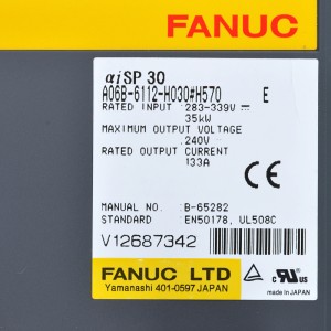 Tiomáineann Fanuc A06B-6112-H030#H570 E Fanuc aiSP 30 amplifier fearsaid