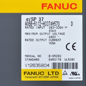 Fanuc anatoa A06B-6112-H037#H570 D Fanuc aiSP 37 amplifier spindle
