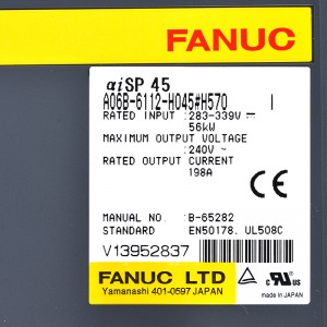I-Fanuc ishayela i-A06B-6112-H045#H570 I Fanuc aiSP 45 spindle amplifier