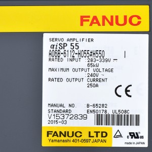 Tiomáineann Fanuc A06B-6112-H055#H550 I Fanuc aiSP 55 amplifier servo amplifier fearsaid