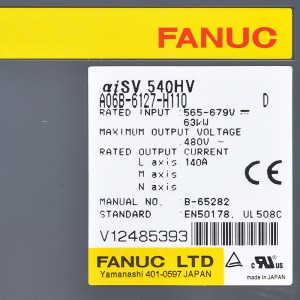 Fanuc ਡਰਾਈਵ A06B-6127-H110 Fanuc aiSV 540HV ਸਰਵੋ