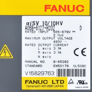 Fanuc ជំរុញ A06B-6127-H202 Fanuc aiSV 10/10HV Servo