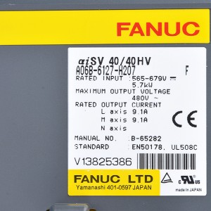 Fanuc ડ્રાઇવ A06B-6127-H207 Fanuc aiSV 40/40HV સર્વો