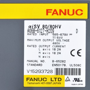 Fanuc driver A06B-6127-H209 Fanuc aiSV 80/80HV Servo