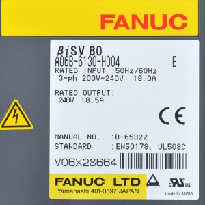 Fanuc သည် A06B-6130-H004 Fanuc biSV 80 Servo ကို မောင်းနှင်သည်။