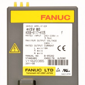 Bidh Fanuc a’ draibheadh ​​​​A06B-6117-H105 F Fanuc servo amplifier aiSV 80