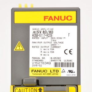 Bidh Fanuc a’ draibheadh ​​​​A06B-6117-H209 F Fanuc servo amplifier aiSV 80/80