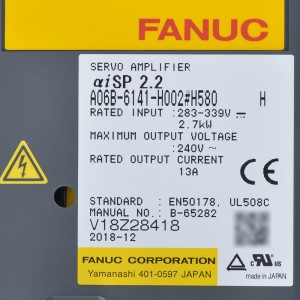 Bidh Fanuc a ’draibheadh ​​​​A06B-6141-H002 # H580 H Fanuc αiSP 2.2 amplifier servo fearsaid