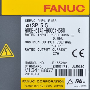 Fanuc ڊرائيوز A06B-6141-H006#H580 G Fanuc αiSP 5.5 اسپنڊل سروو ايمپليفائر